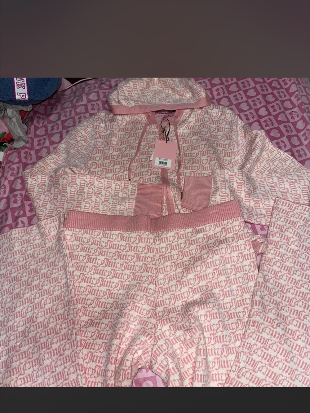 Juicy Couture Pink Logo Knit Set
